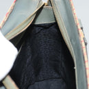 CELINE C Macadam Canvas Hand Bag Beige Gold Auth 118212-19