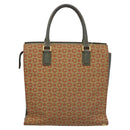 CELINE C Macadam Canvas Hand Bag Beige Gold Auth 118212-2