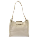 Salvatore Ferragamo Shoulder Bag Vinyl Clear Beige Auth 118213-3