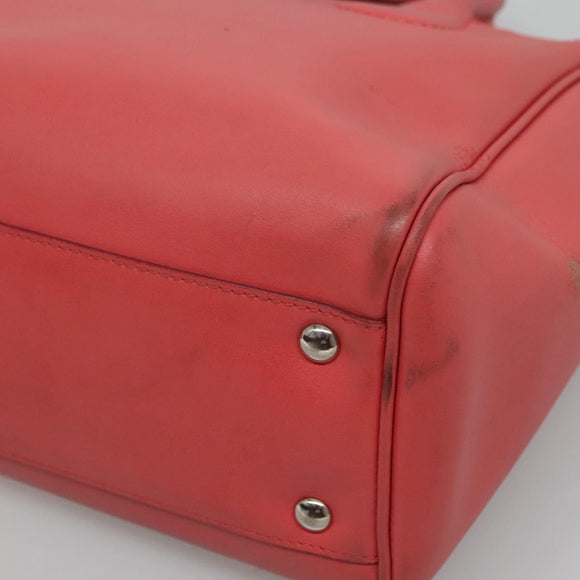 Salvatore Ferragamo Hand Bag Leather 2way Pink Silver Auth 118214
