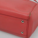 Salvatore Ferragamo Hand Bag Leather 2way Pink Silver Auth 118214-16