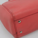 Salvatore Ferragamo Hand Bag Leather 2way Pink Silver Auth 118214-17
