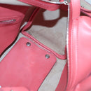 Salvatore Ferragamo Hand Bag Leather 2way Pink Silver Auth 118214-20