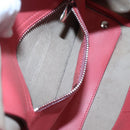 Salvatore Ferragamo Hand Bag Leather 2way Pink Silver Auth 118214-22