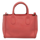 Salvatore Ferragamo Hand Bag Leather 2way Pink Silver Auth 118214-13