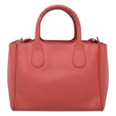 Salvatore Ferragamo Hand Bag Leather 2way Pink Silver Auth 118214-2