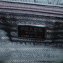 PRADA Shoulder Bag Nylon Khaki Silver Auth 118216-17