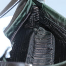 PRADA Shoulder Bag Nylon Khaki Silver Auth 118216-18