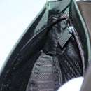 PRADA Shoulder Bag Nylon Khaki Silver Auth 118216-19