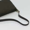 PRADA Shoulder Bag Nylon Khaki Silver Auth 118216-7