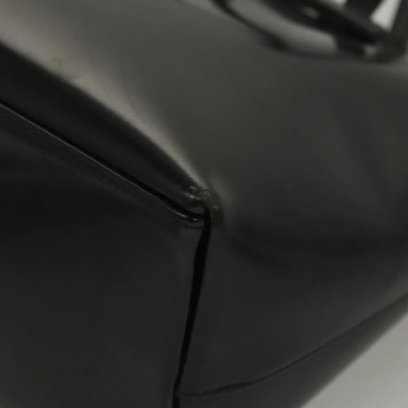 GUCCI Shoulder Bag Enamel Black 000 2058 0559 0 Auth 118218