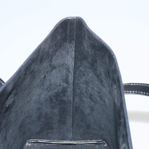 GUCCI Shoulder Bag Enamel Black 000 2058 0559 0 Auth 118218