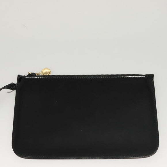 GUCCI Shoulder Bag Enamel Black 000 2058 0559 0 Auth 118218