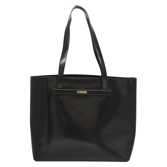 GUCCI Shoulder Bag Enamel Black 000 2058 0559 0 Auth 118218