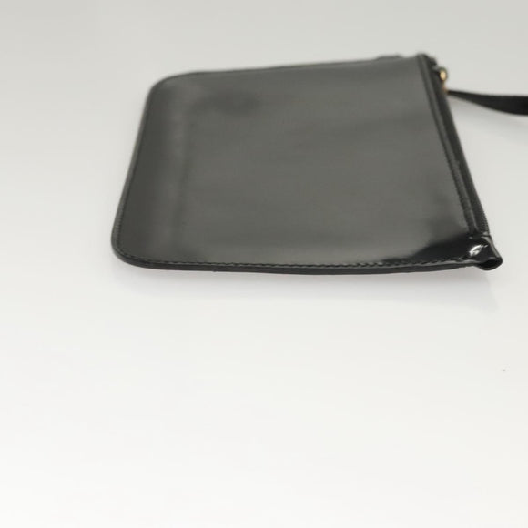 GUCCI Shoulder Bag Enamel Black 000 2058 0559 0 Auth 118218