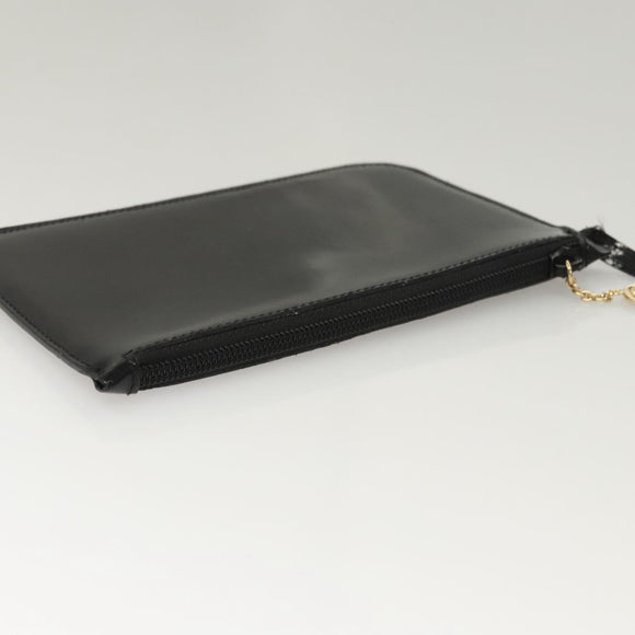 GUCCI Shoulder Bag Enamel Black 000 2058 0559 0 Auth 118218