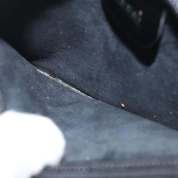 GUCCI Shoulder Bag Enamel Black 000 2058 0559 0 Auth 118218