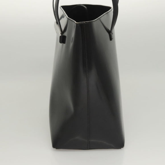 GUCCI Shoulder Bag Enamel Black 000 2058 0559 0 Auth 118218