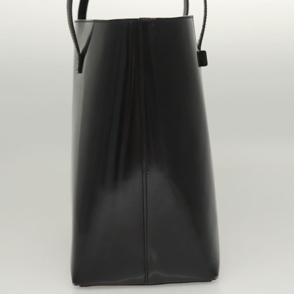 GUCCI Shoulder Bag Enamel Black 000 2058 0559 0 Auth 118218