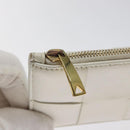 BOTTEGA VENETA MAXI INTRECCIATO Coin Purse Leather White Gold Auth 118221-7