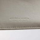 BOTTEGA VENETA MAXI INTRECCIATO Coin Purse Leather White Gold Auth 118221-8