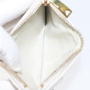 BOTTEGA VENETA MAXI INTRECCIATO Coin Purse Leather White Gold Auth 118221-10