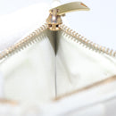 BOTTEGA VENETA MAXI INTRECCIATO Coin Purse Leather White Gold Auth 118221-11