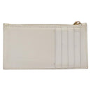 BOTTEGA VENETA MAXI INTRECCIATO Coin Purse Leather White Gold Auth 118221-2