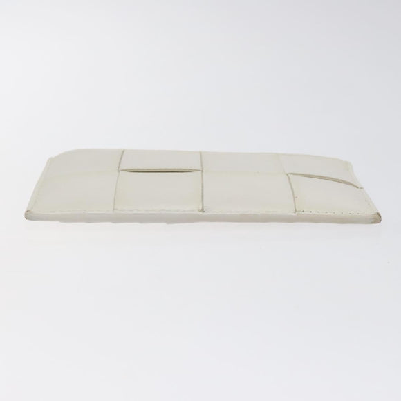 BOTTEGA VENETA MAXI INTRECCIATO Coin Purse Leather White Gold Auth 118221