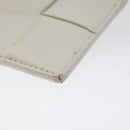 BOTTEGA VENETA MAXI INTRECCIATO Coin Purse Leather White Gold Auth 118221-5