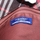 BURBERRY Nova Check Blue Label Tote Bag Canvas Pink Silver Auth 118227-10