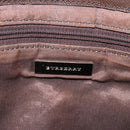 BURBERRY Nova Check Tote Bag Canvas Beige Silver Auth 118228-20