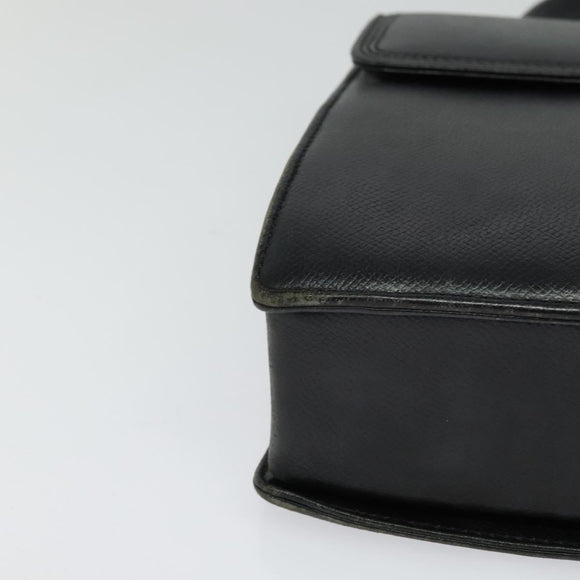 VALENTINO Hand Bag Leather 2way Black Gold Auth 118234