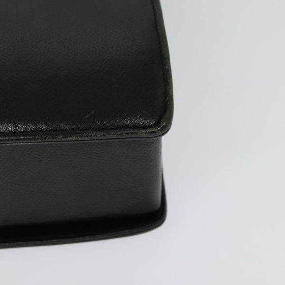 VALENTINO Hand Bag Leather 2way Black Gold Auth 118234