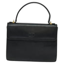 VALENTINO Hand Bag Leather 2way Black Gold Auth 118234-13