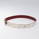 LOUIS VUITTON Multicolor Ceinture Care Belt 37.8"" White M9682 LV Auth 118241A-4