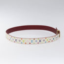 LOUIS VUITTON Multicolor Ceinture Care Belt 37.8"" White M9682 LV Auth 118241-5