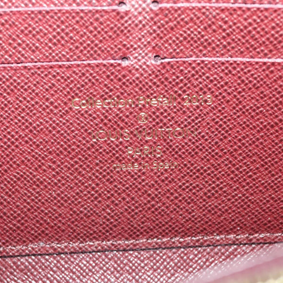 LOUIS VUITTON Damie Payette Zippy Wallet Long Wallet Red N63174 LV Auth 118242V