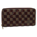 LOUIS VUITTON Damie Payette Zippy Wallet Long Wallet Red N63174 LV Auth 118242V-1
