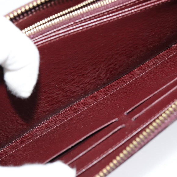 LOUIS VUITTON Damie Payette Zippy Wallet Long Wallet Red N63174 LV Auth 118242V