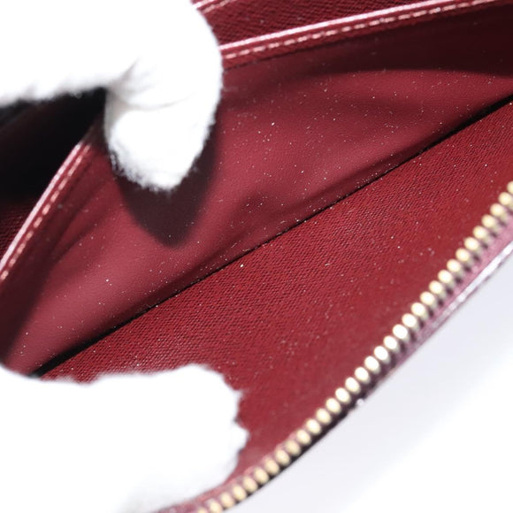 LOUIS VUITTON Damie Payette Zippy Wallet Long Wallet Red N63174 LV Auth 118242V