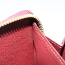 LOUIS VUITTON Damie Payette Zippy Wallet Long Wallet Red N63174 LV Auth 118242A-11