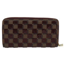 LOUIS VUITTON Damie Payette Zippy Wallet Long Wallet Red N63174 LV Auth 118242V-2