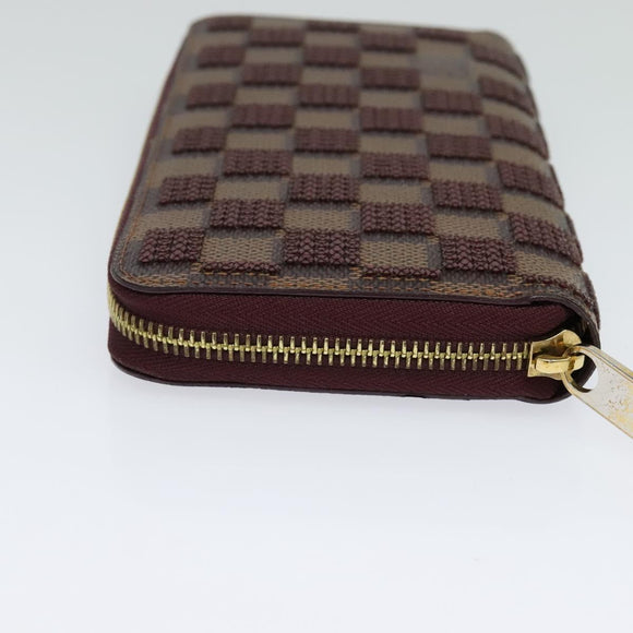 LOUIS VUITTON Damie Payette Zippy Wallet Long Wallet Red N63174 LV Auth 118242V