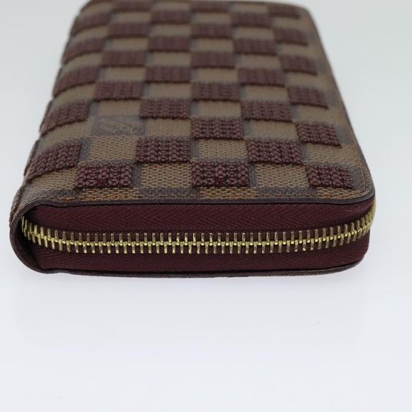 LOUIS VUITTON Damie Payette Zippy Wallet Long Wallet Red N63174 LV Auth 118242V