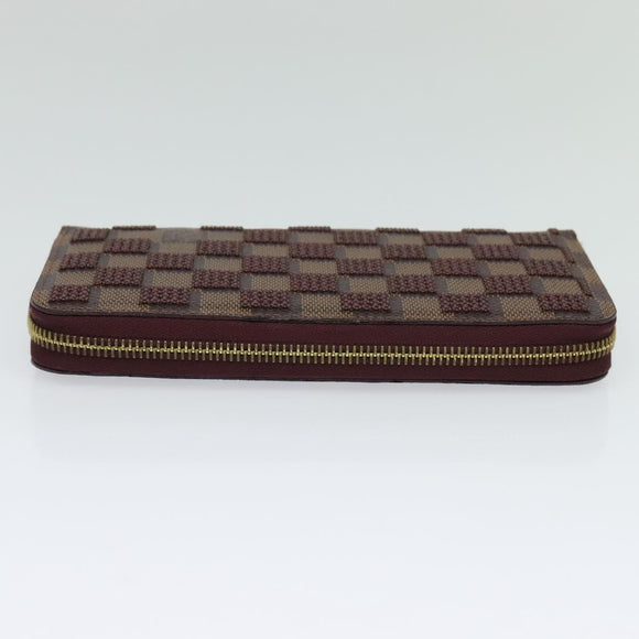 LOUIS VUITTON Damie Payette Zippy Wallet Long Wallet Red N63174 LV Auth 118242V