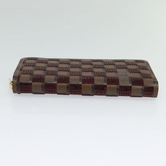 LOUIS VUITTON Damie Payette Zippy Wallet Long Wallet Red N63174 LV Auth 118242A