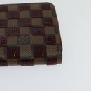 LOUIS VUITTON Damie Payette Zippy Wallet Long Wallet Red N63174 LV Auth 118242V-14