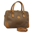 GUCCI Micro GG Supreme Hand Bag PVC 2way Beige Gold 002 123 0033 Auth 118246-1