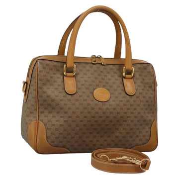 GUCCI Micro GG Supreme Hand Bag PVC 2way Beige Gold 002 123 0033 Auth 118246